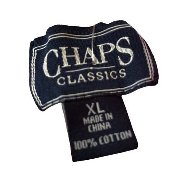 Chaps Classic Cotton Tennis Sweater Women XL Pink White VNeck Long Sleeves - Picture 5 of 7